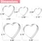 Cookie Cutters 5 Pcs Heart Cookie Cutters 2'' to 4'' for Valentine's Day